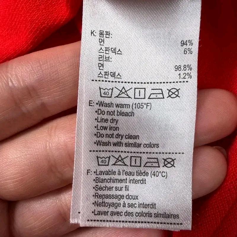 LACOSTE 폴로 반팔 PK 원피스 오렌지 36 9