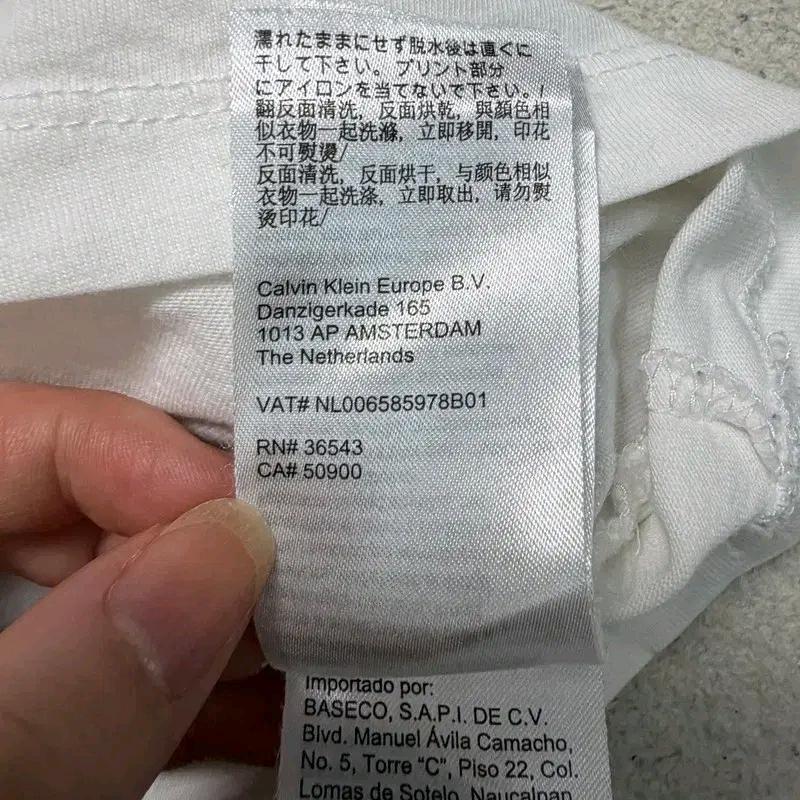 CALVIN KLEIN  프린팅 반팔 티셔츠 화이트 M 9