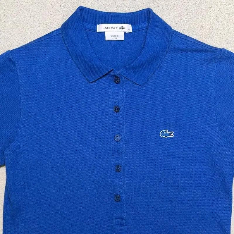LACOSTE 폴로 반팔 PK 원피스 블루 32 4
