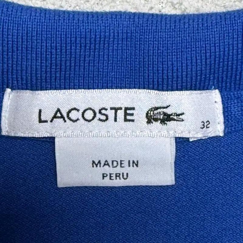 LACOSTE 폴로 반팔 PK 원피스 블루 32 7