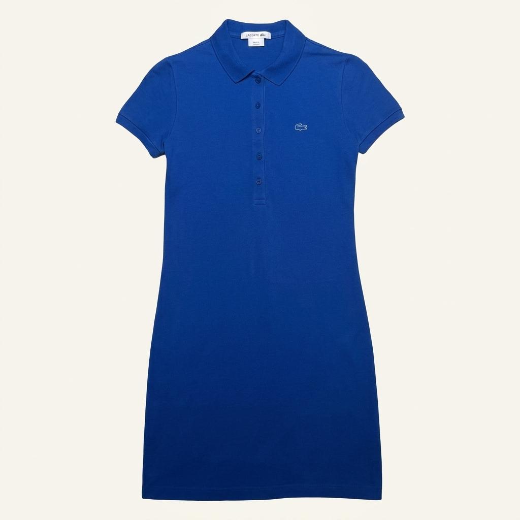 LACOSTE 폴로 반팔 PK 원피스 블루 32 1