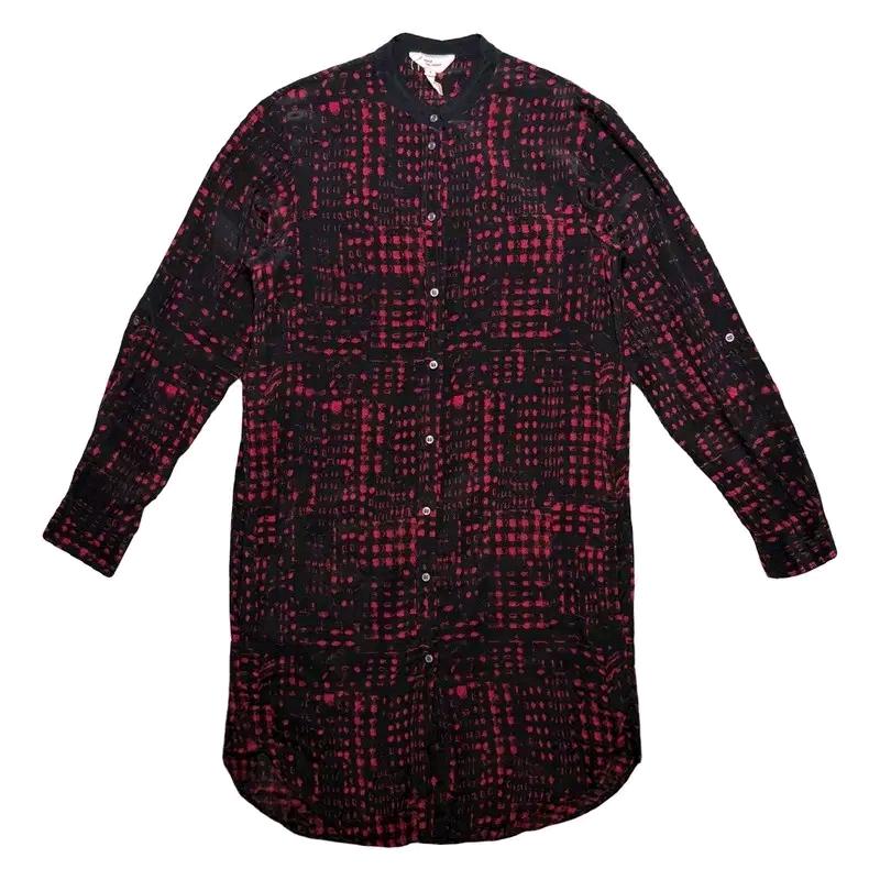 ISABEL MARANT 에뚜왈 실크 셔츠 원피스 블랙 0 2