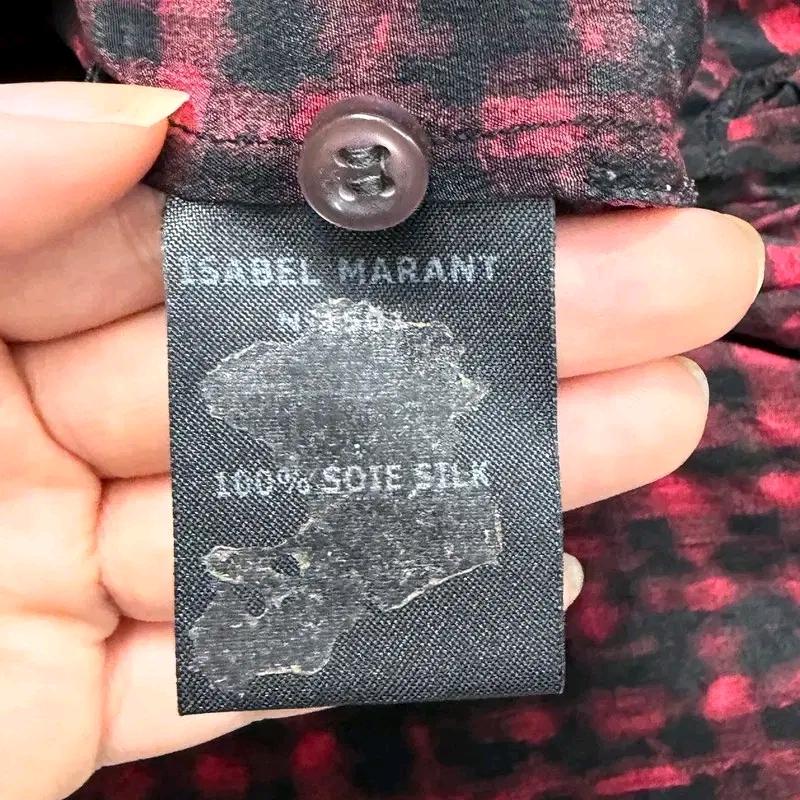 ISABEL MARANT 에뚜왈 실크 셔츠 원피스 블랙 0 5