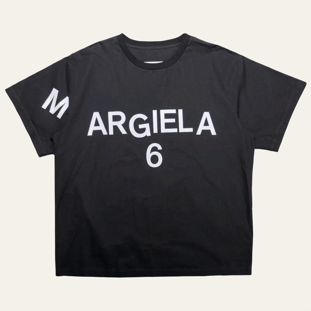 MAISON MARGIELA 프린팅 반팔 티셔츠 블랙  44 1