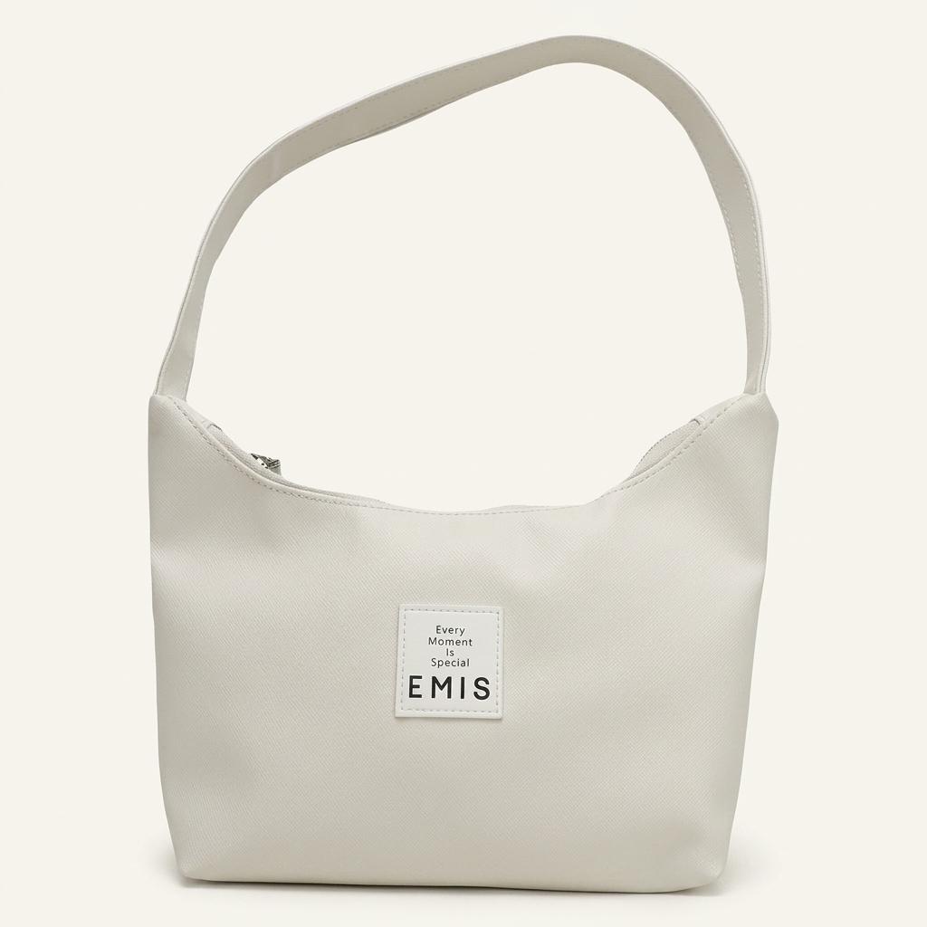 [새상품] EMIS 뉴레더 호보백 화이트