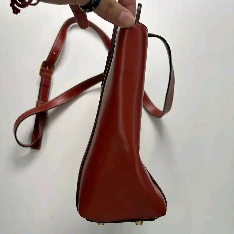 STAUD Leather Bucket Bag 버건디 5