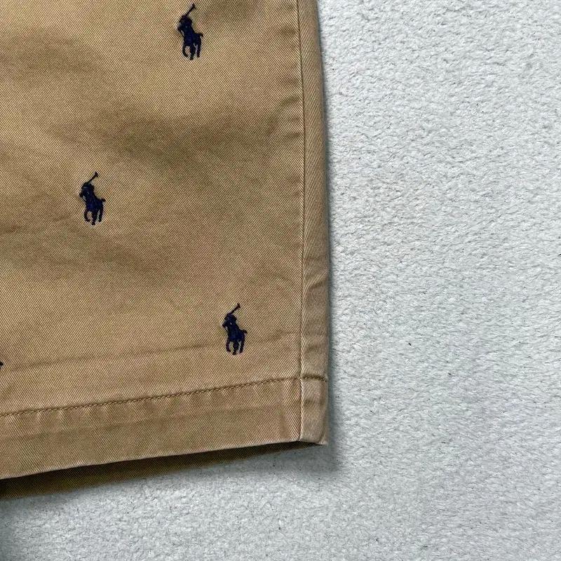 RALPH LAUREN 포니 자수 치노 쇼츠 베이지 38 5