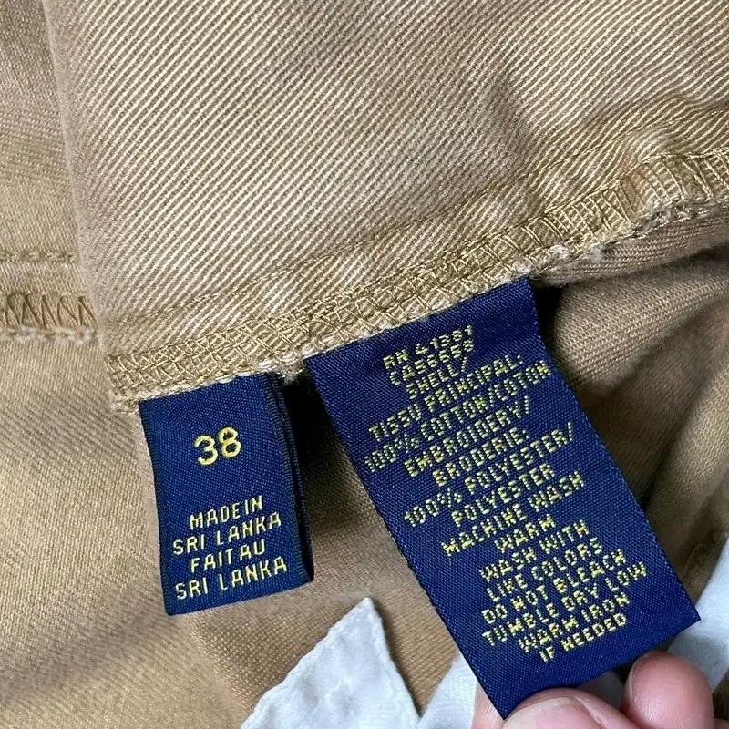 RALPH LAUREN 포니 자수 치노 쇼츠 베이지 38 7