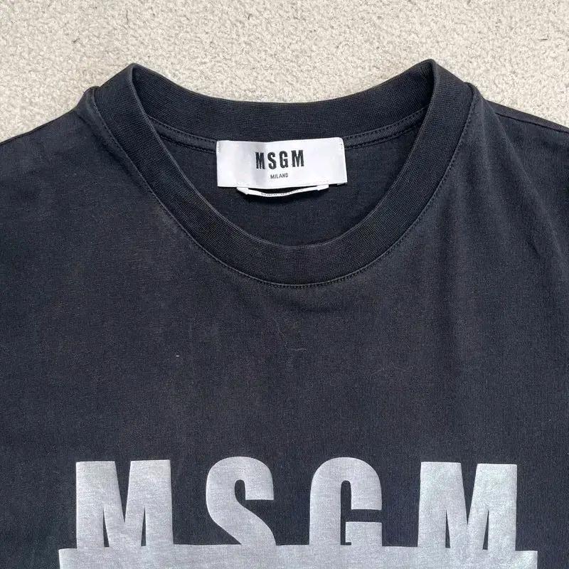 MSGM 21SS 실버 로고 티셔츠 블랙 S 3