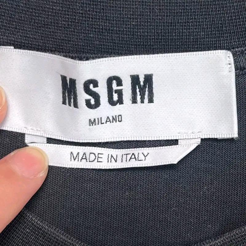 MSGM 21SS 실버 로고 티셔츠 블랙 S 4