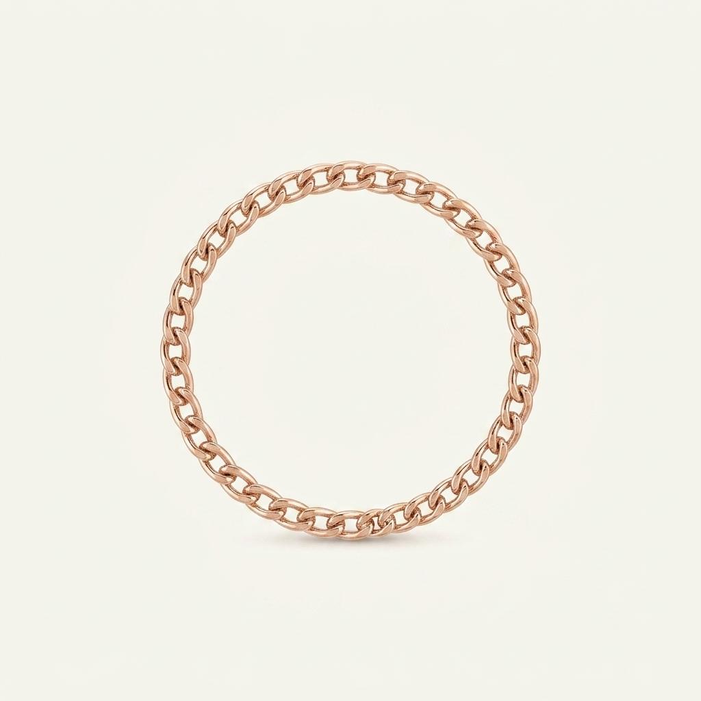 페르테 루메 14K 로즈골드 체인 반지 49mm 1
