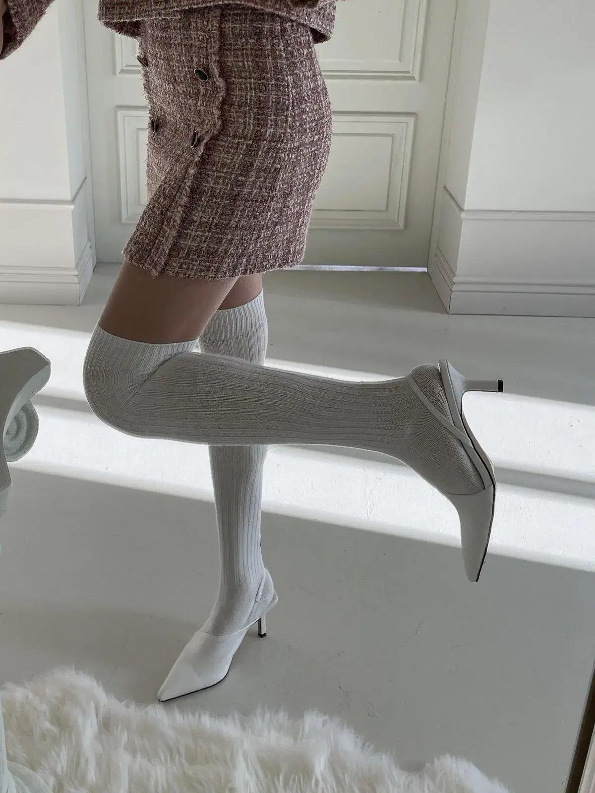 #세일 9411 비대칭 사선 7cm 슬링백 250 화이트-새상품 4