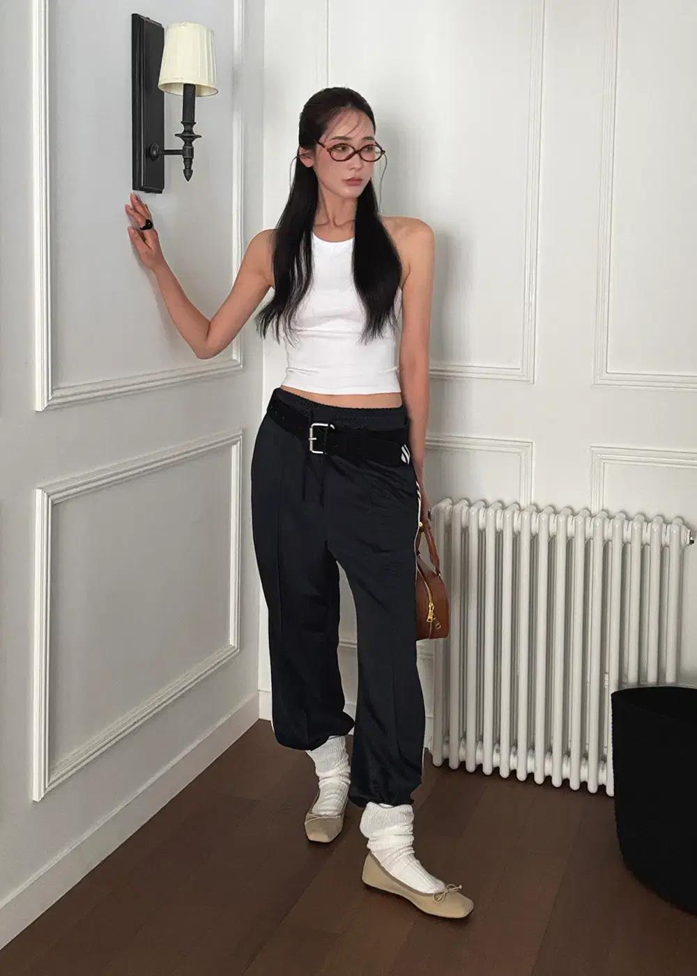 #1144 리본밴딩 1cm 플랫슈즈 250 브라운-새상품 5