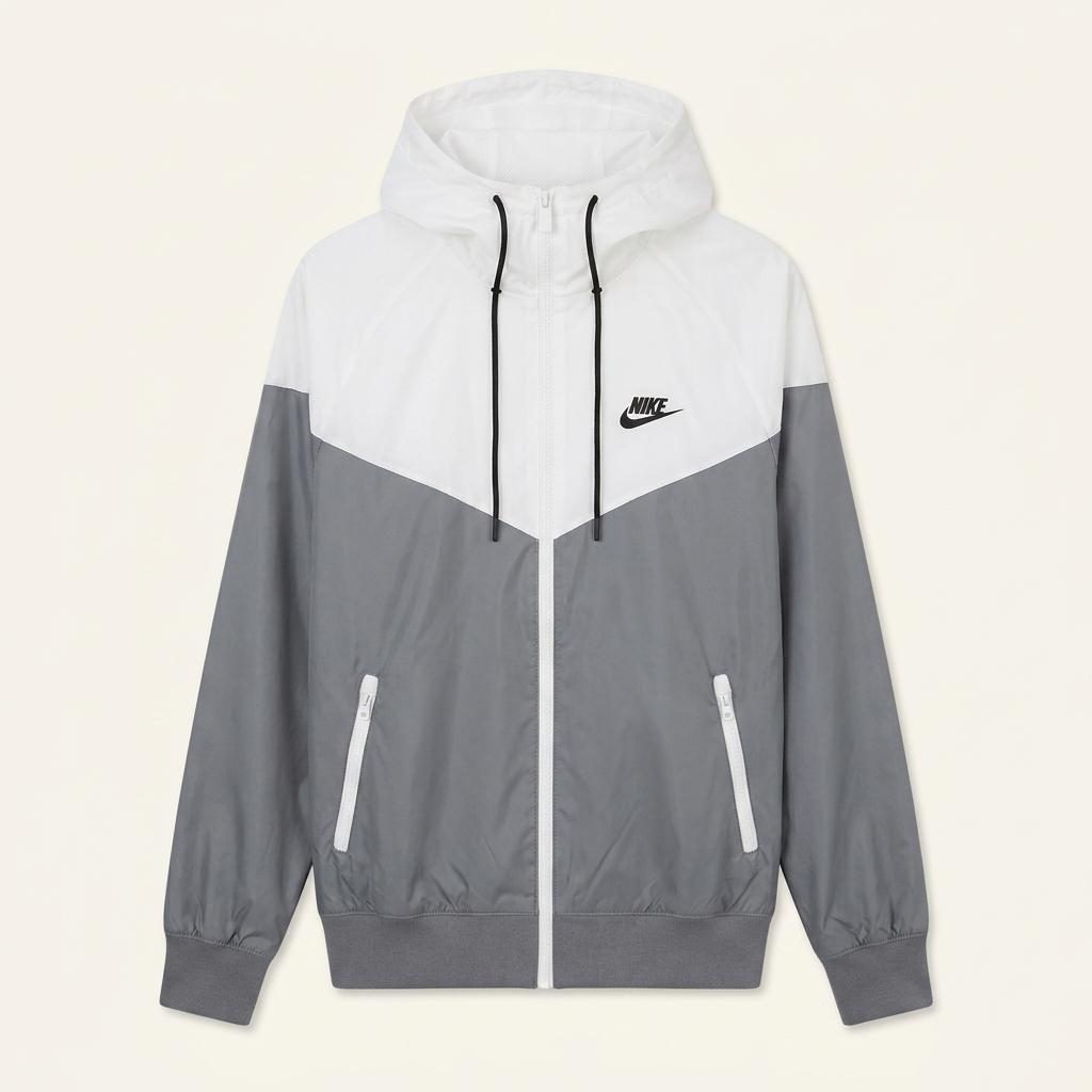 나이키 윈드러너 후드 바람막이 재킷 화이트그레이