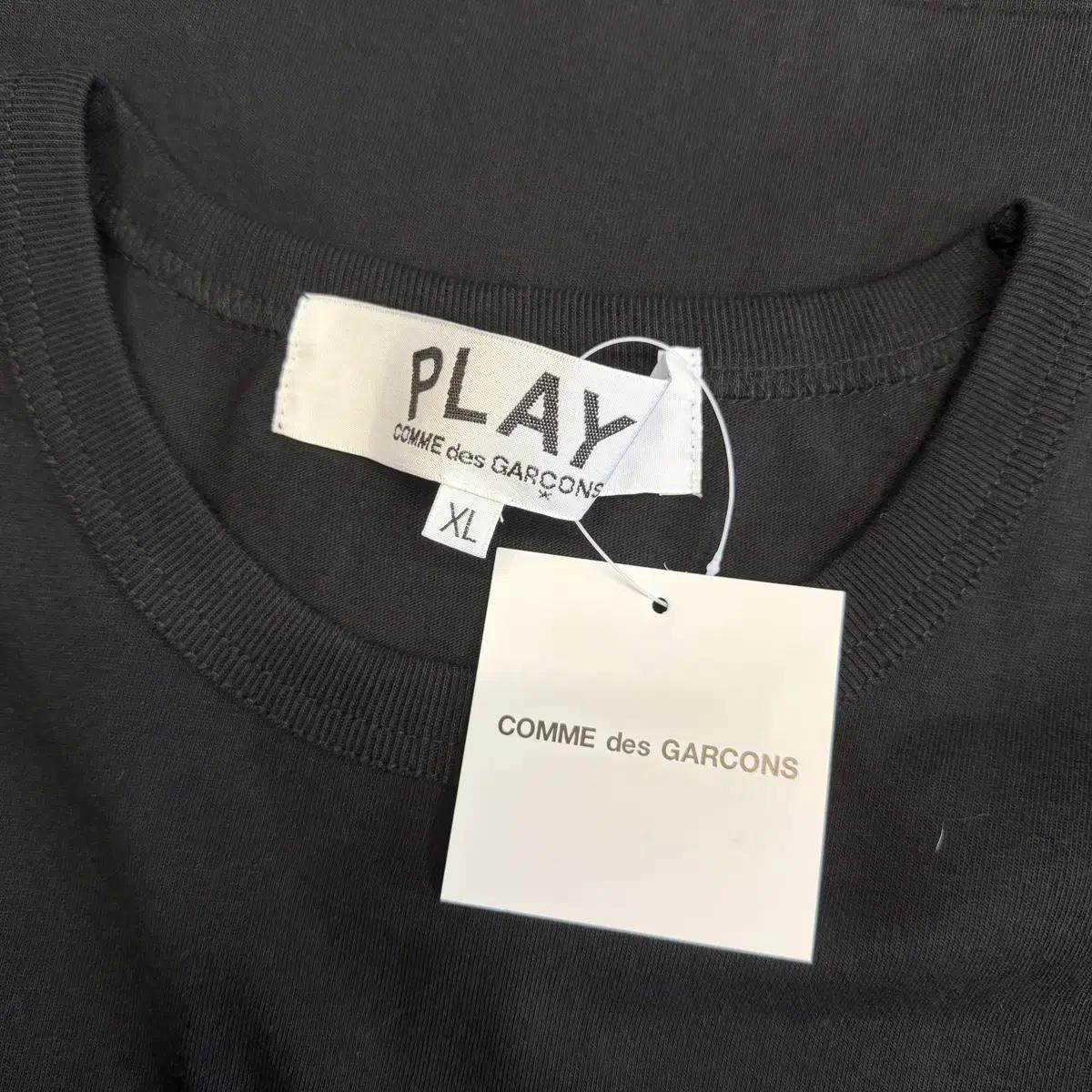 XL 새상품 꼼데가르송 블랙 레드와펜 반팔티 5