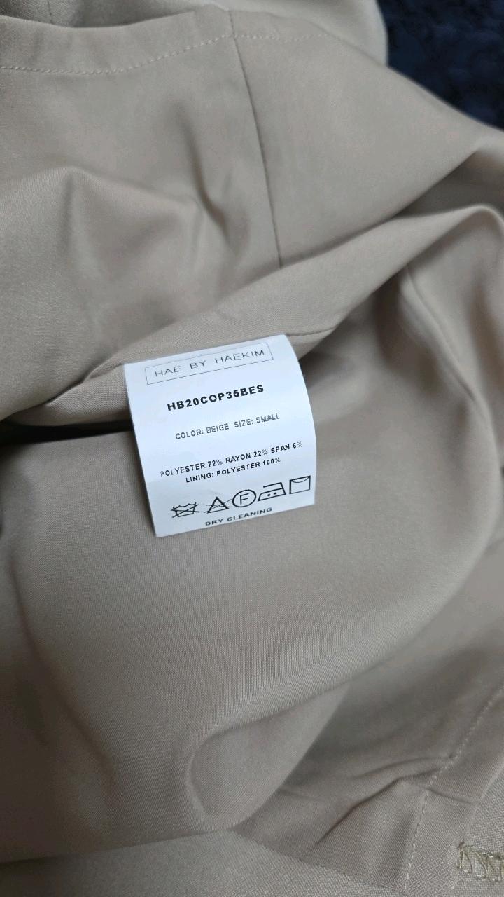 단추 포인트 스퀘어넥 반팔 미디 원피스 베이지 6