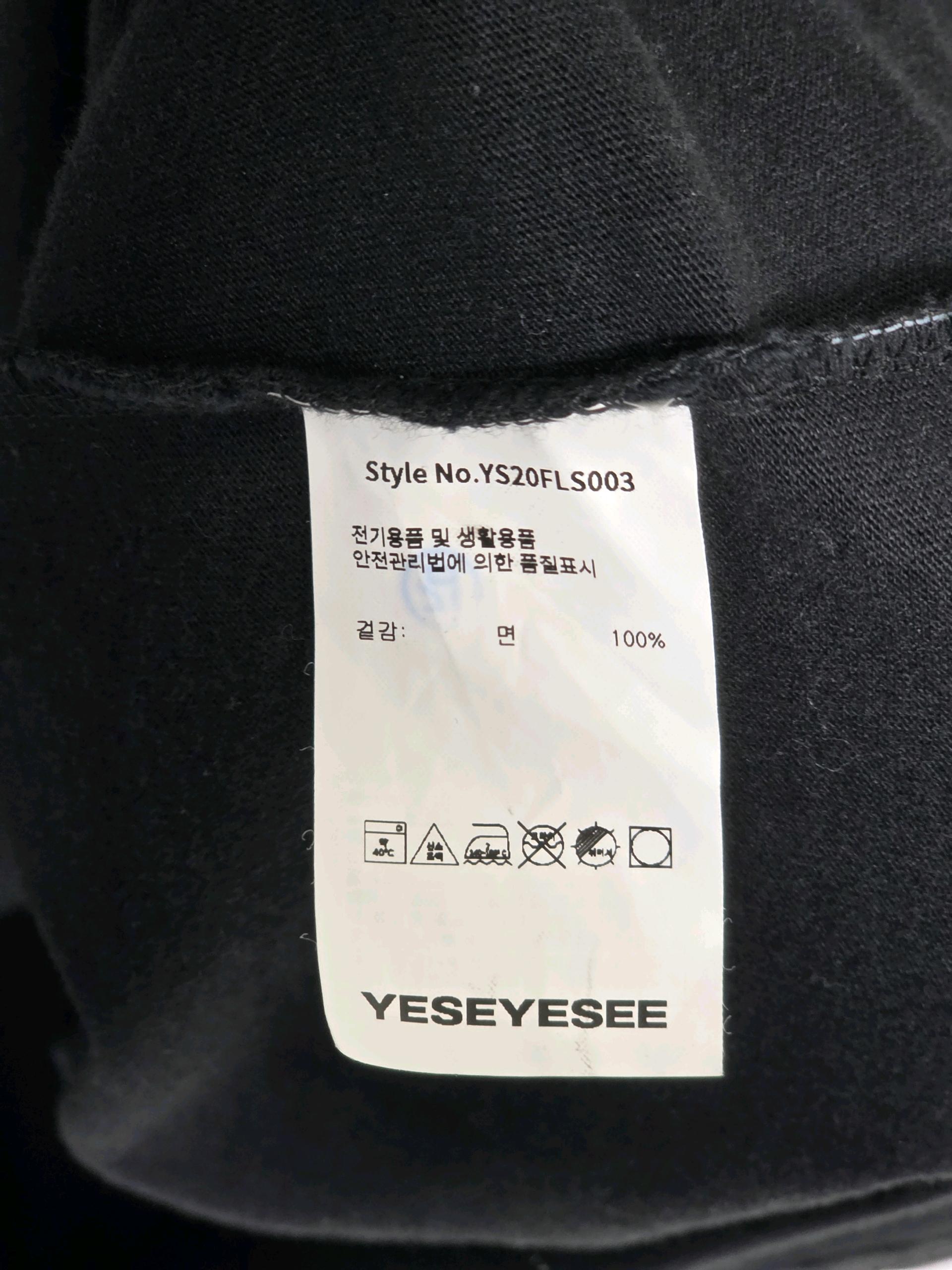 예스아이씨 그래픽 롱슬리브 긴팔 티셔츠 블랙 4