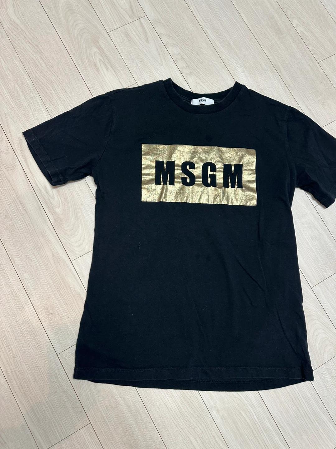 MSGM 키즈 블랙 반팔 티셔츠 (130-140) 5