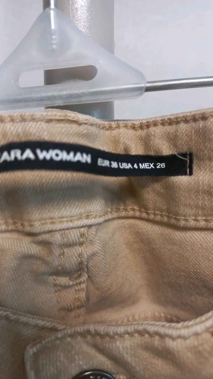 자라 워먼 베이지 지퍼 디테일 바이커 팬츠 7