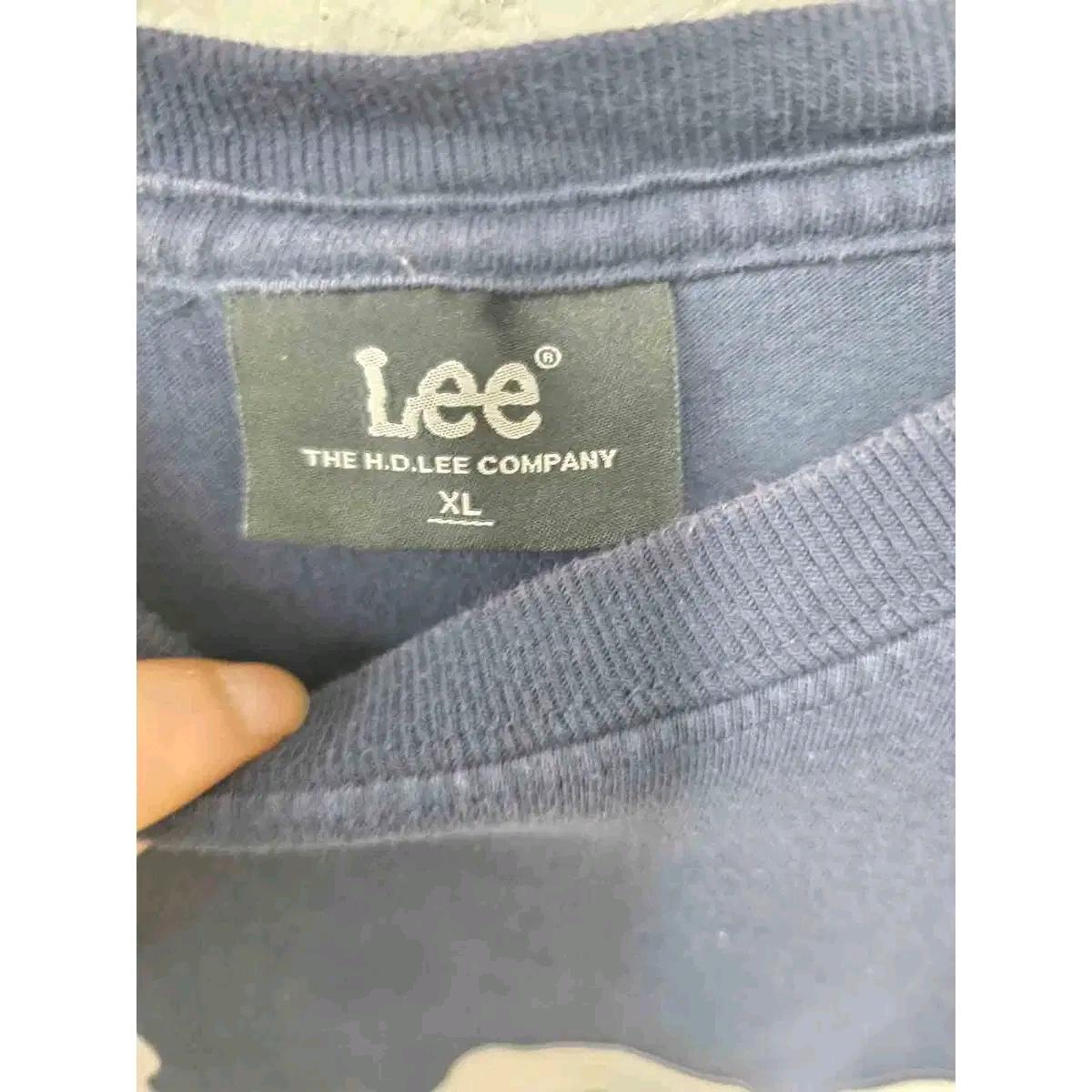 XL 21s Lee 네이비 빅로고반팔티 E49 3
