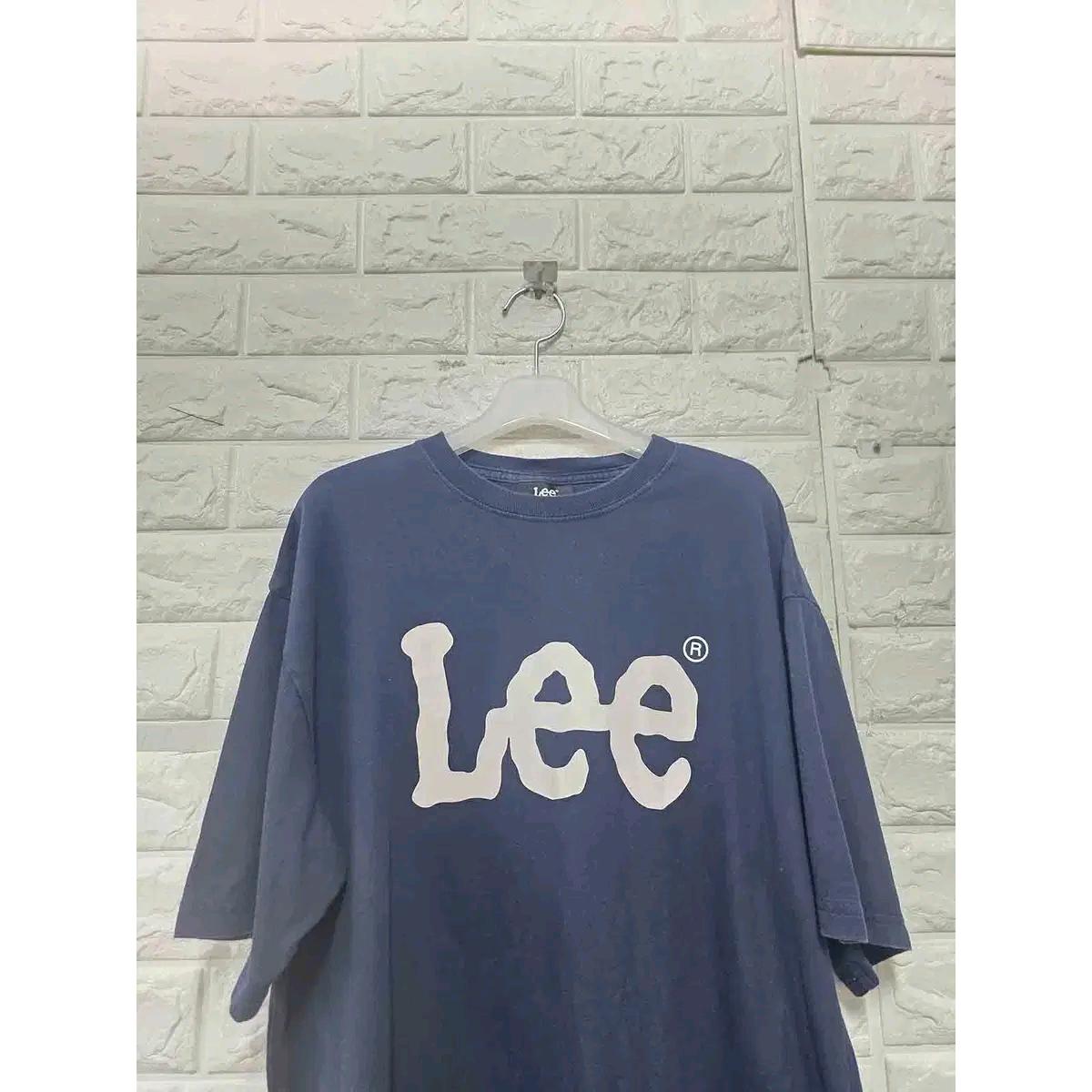 XL 21s Lee 네이비 빅로고반팔티 E49 6