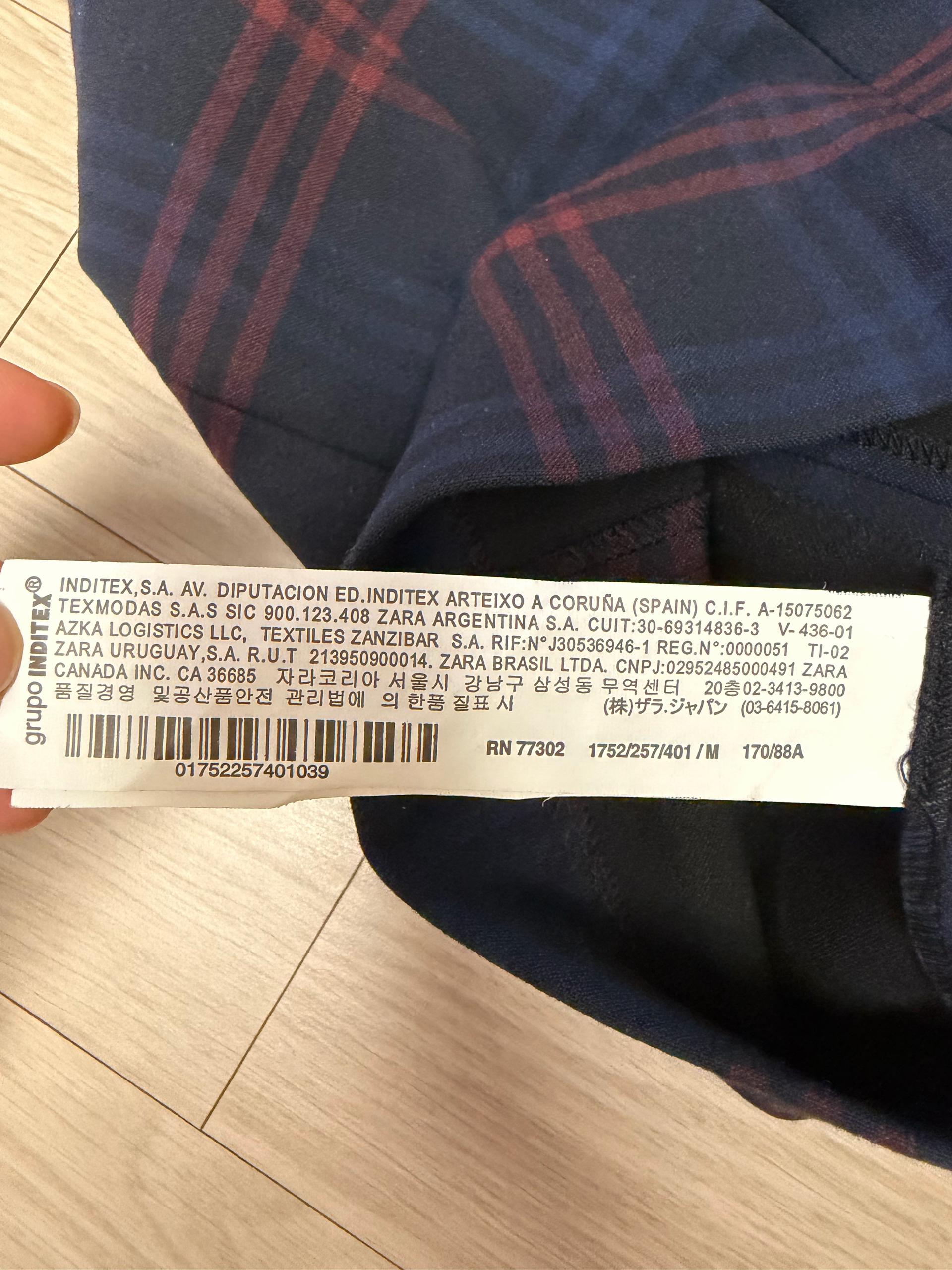 자라 우먼 체크 슬림핏 미디 원피스 5