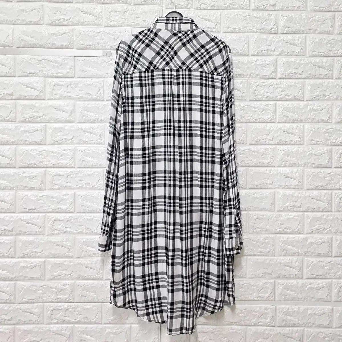 M DKNY 체크 롱 원피스 E90 5
