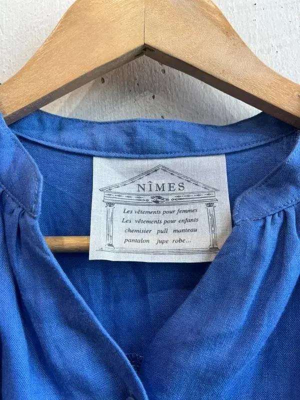 NIMES 퓨어린넨 블루 원피스 4