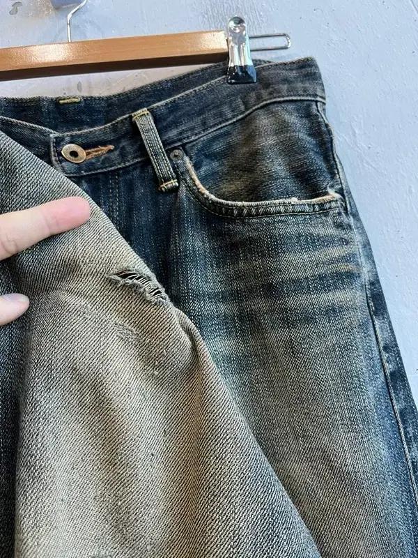 에드윈 재팬 505zx 오렌지탭 셀비지 디스 워시드 데님팬츠 Made in JAPAN 5