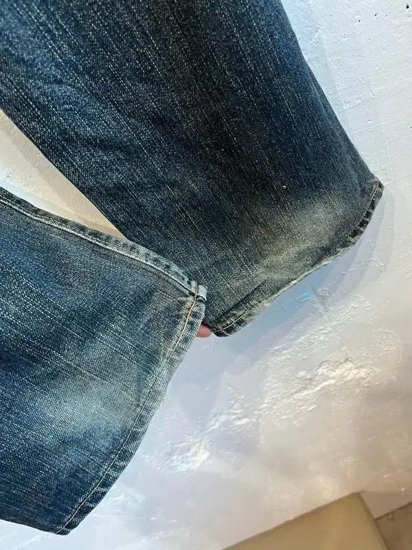 에드윈 재팬 505zx 오렌지탭 셀비지 디스 워시드 데님팬츠 Made in JAPAN 9