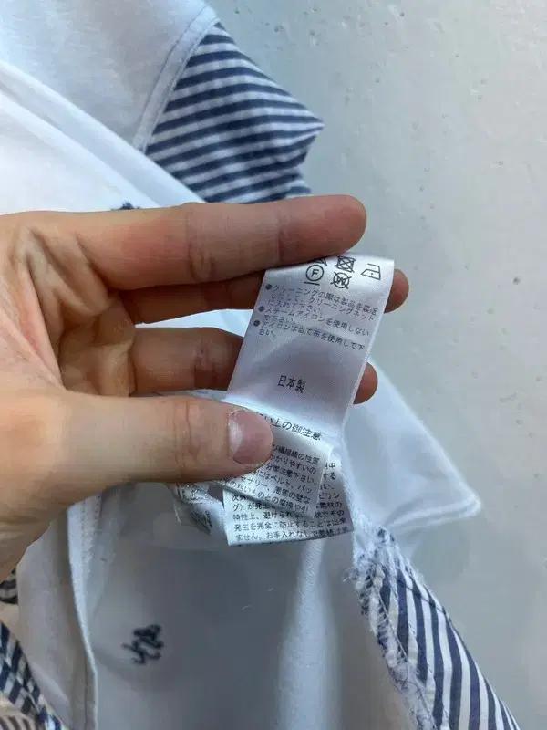 Made in JAPAN 자수 모리 풀오버 하프 탑 9