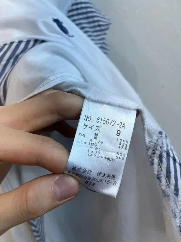 Made in JAPAN 자수 모리 풀오버 하프 탑 8