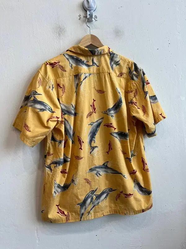 Karl Helmut 칼헬무트 돌고래 알로하 셔츠 Made in JAPAN 3