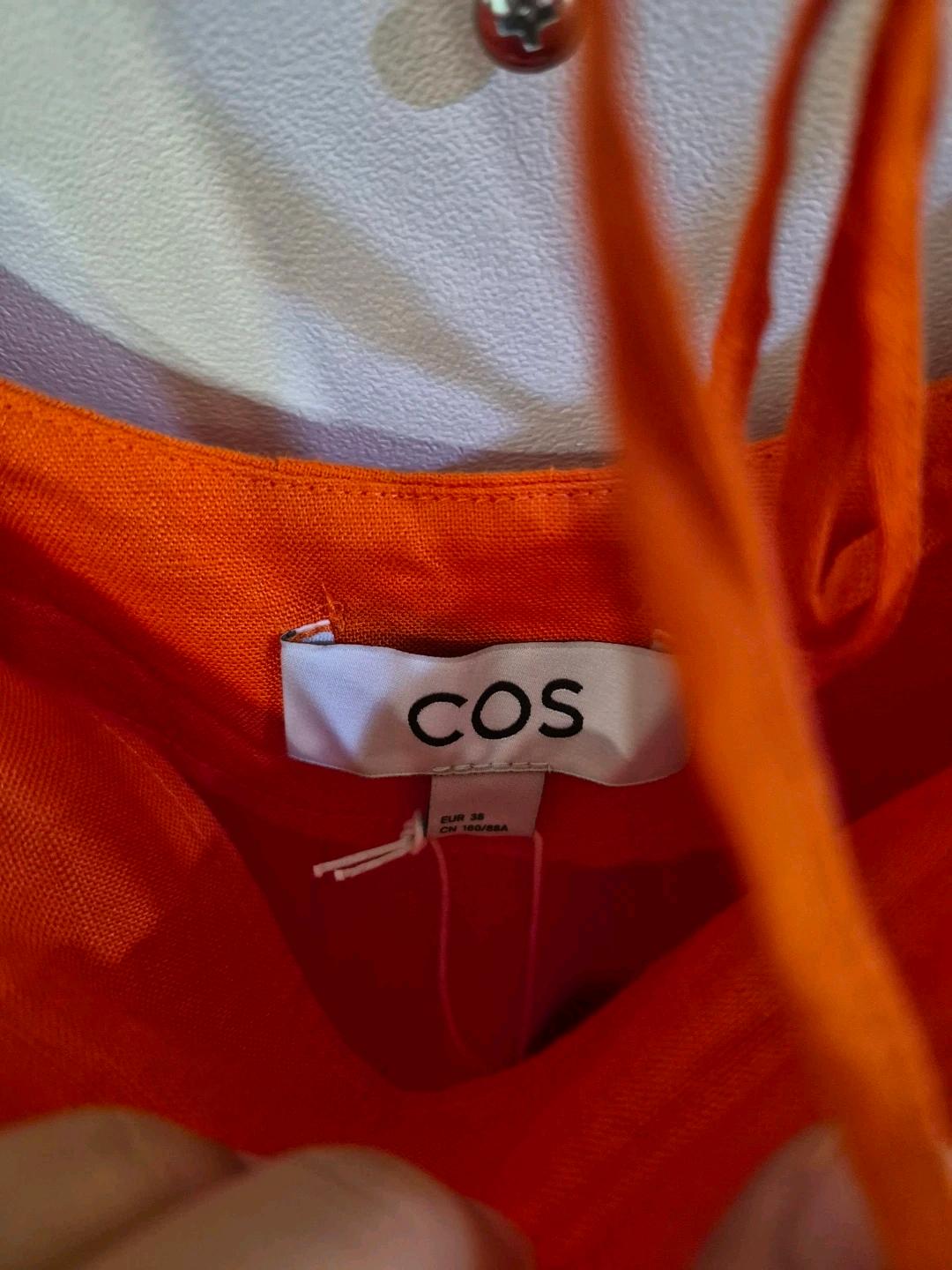 택O. 새상품) COS 코스 린넨 스트랩 롱원피스 4