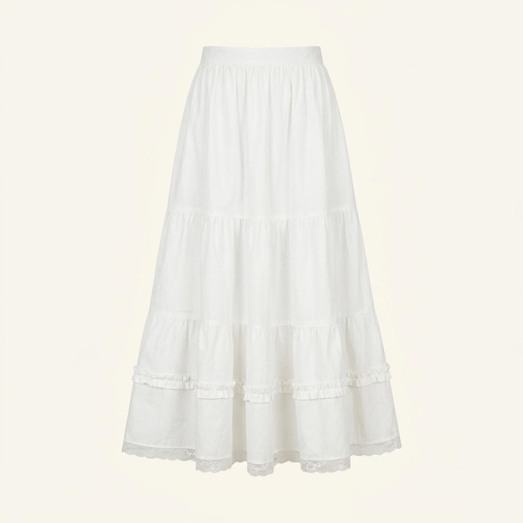 어몽 A PURE CANCAN SKIRT_WHITE S