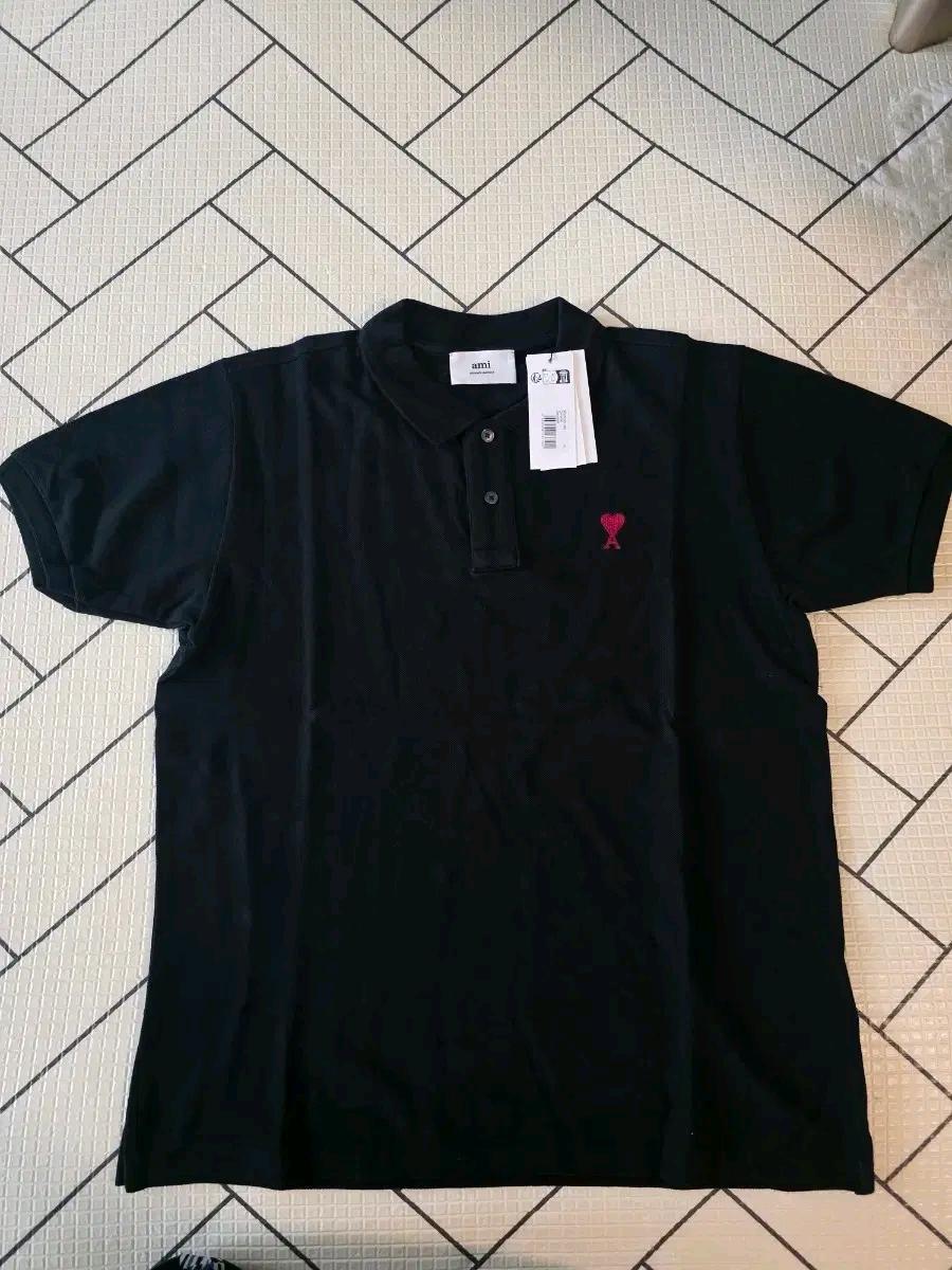 아미 하트 로고 반팔 카라티 블랙 XL 3