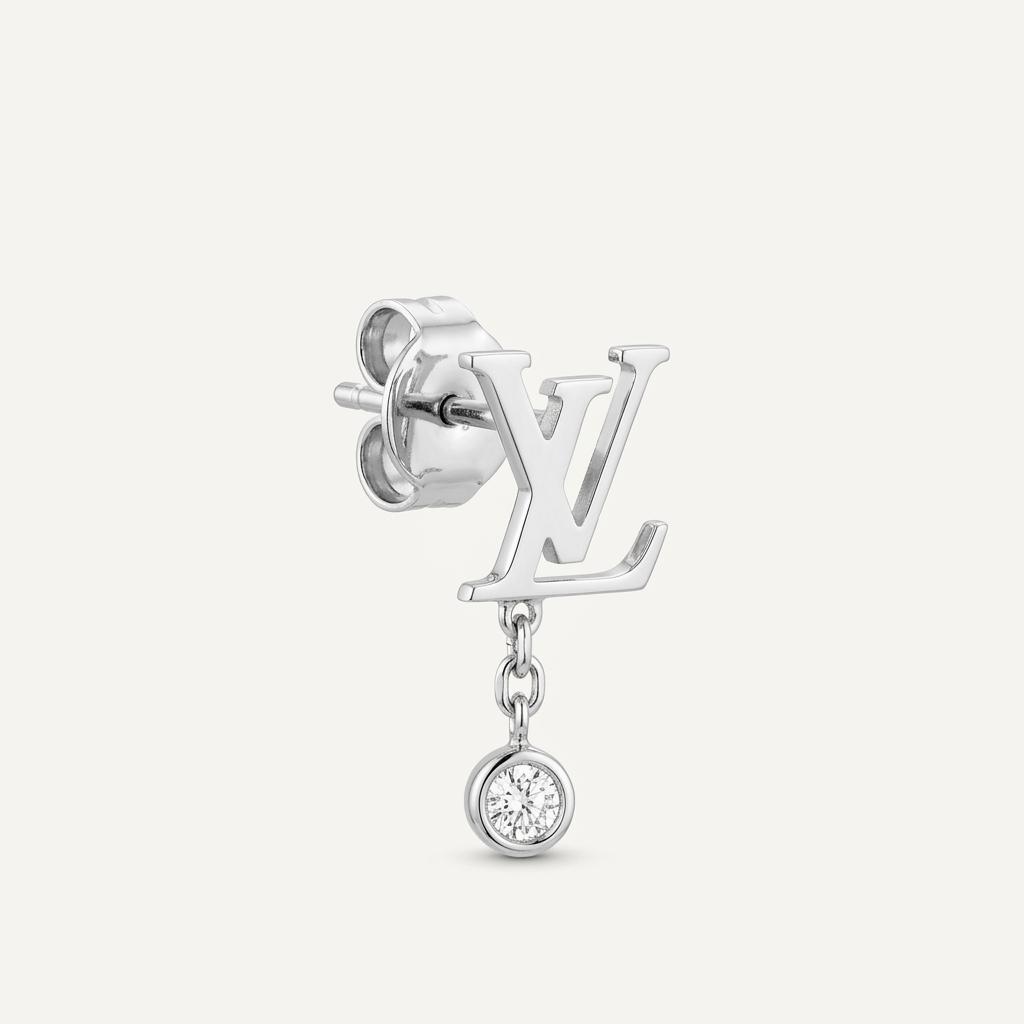 루이비통 이딜 블라썸 LV 다이아몬드 스터드 귀걸이 이어링 화이트 골드
