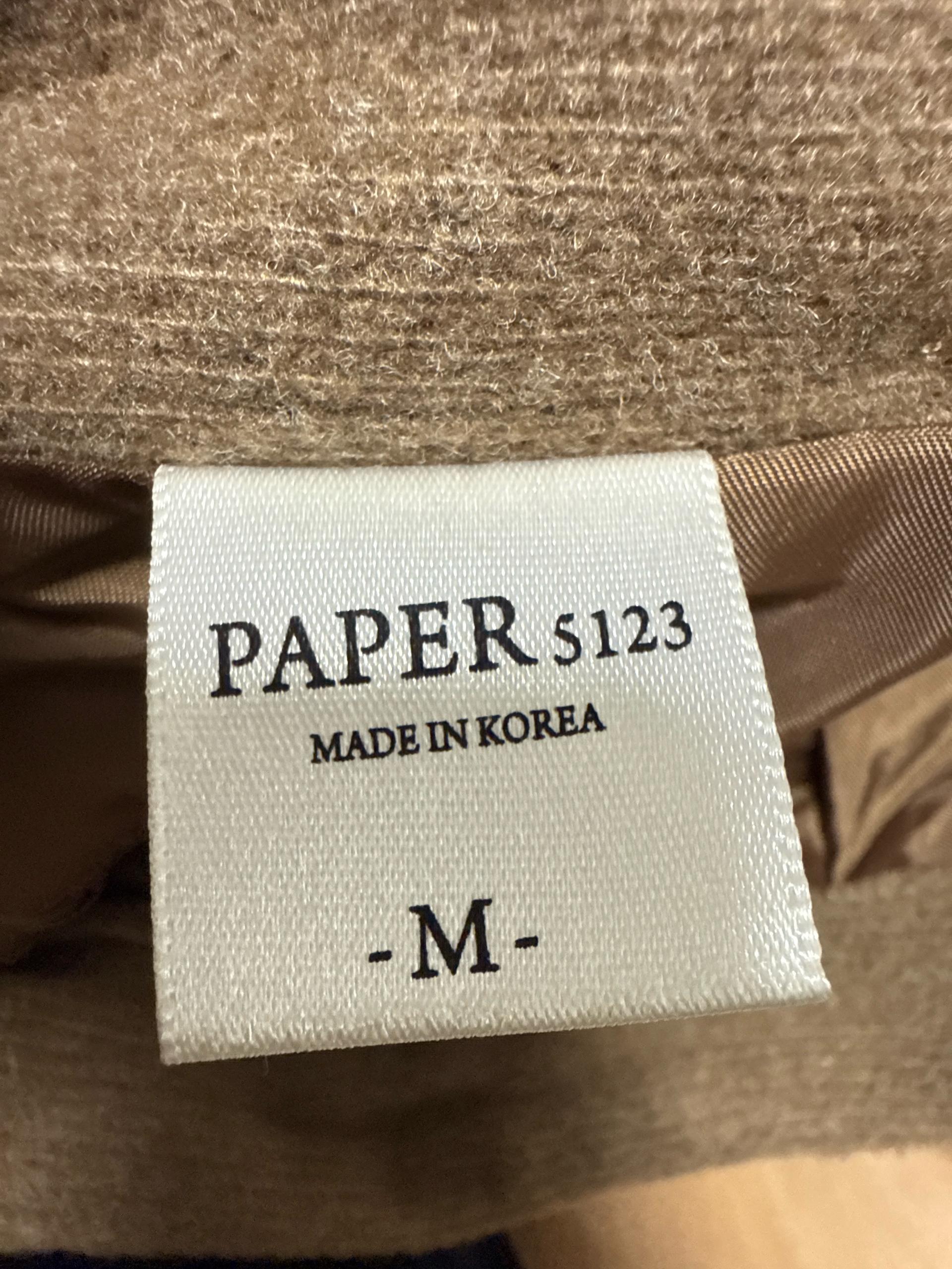 브라운 울 혼방 미디 스커트 3