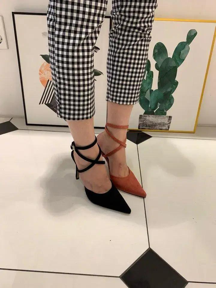 @세일 9037 스웨이드 10cm 스틸레토힐 250 블랙-새상품 2