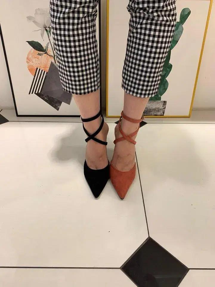 @세일 9037 스웨이드 10cm 스틸레토힐 250 블랙-새상품 3