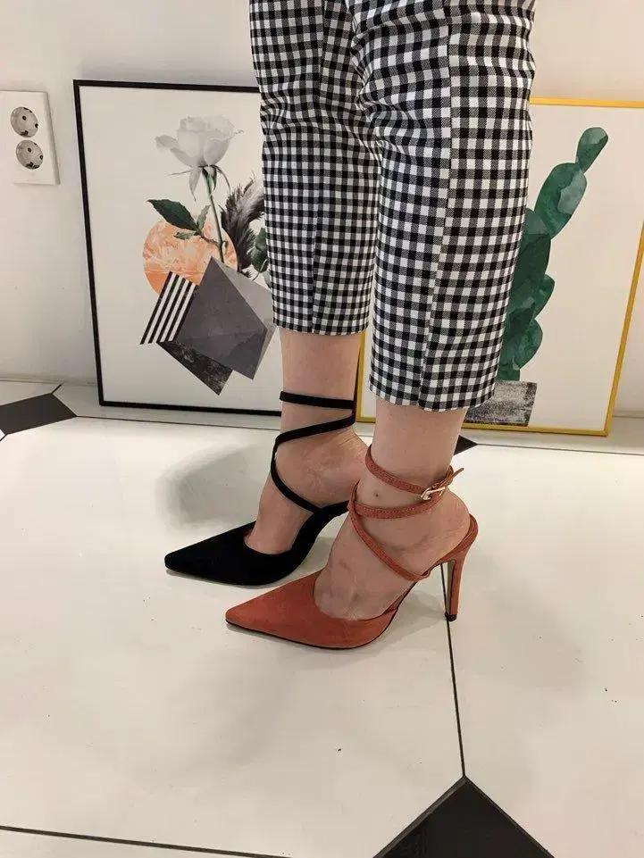 @세일 9037 스웨이드 10cm 스틸레토힐 250 블랙-새상품 4