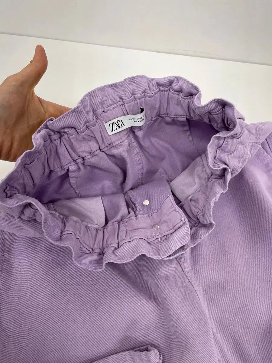 Zara 26사이즈 라벤더 벤딩 팬츠 3