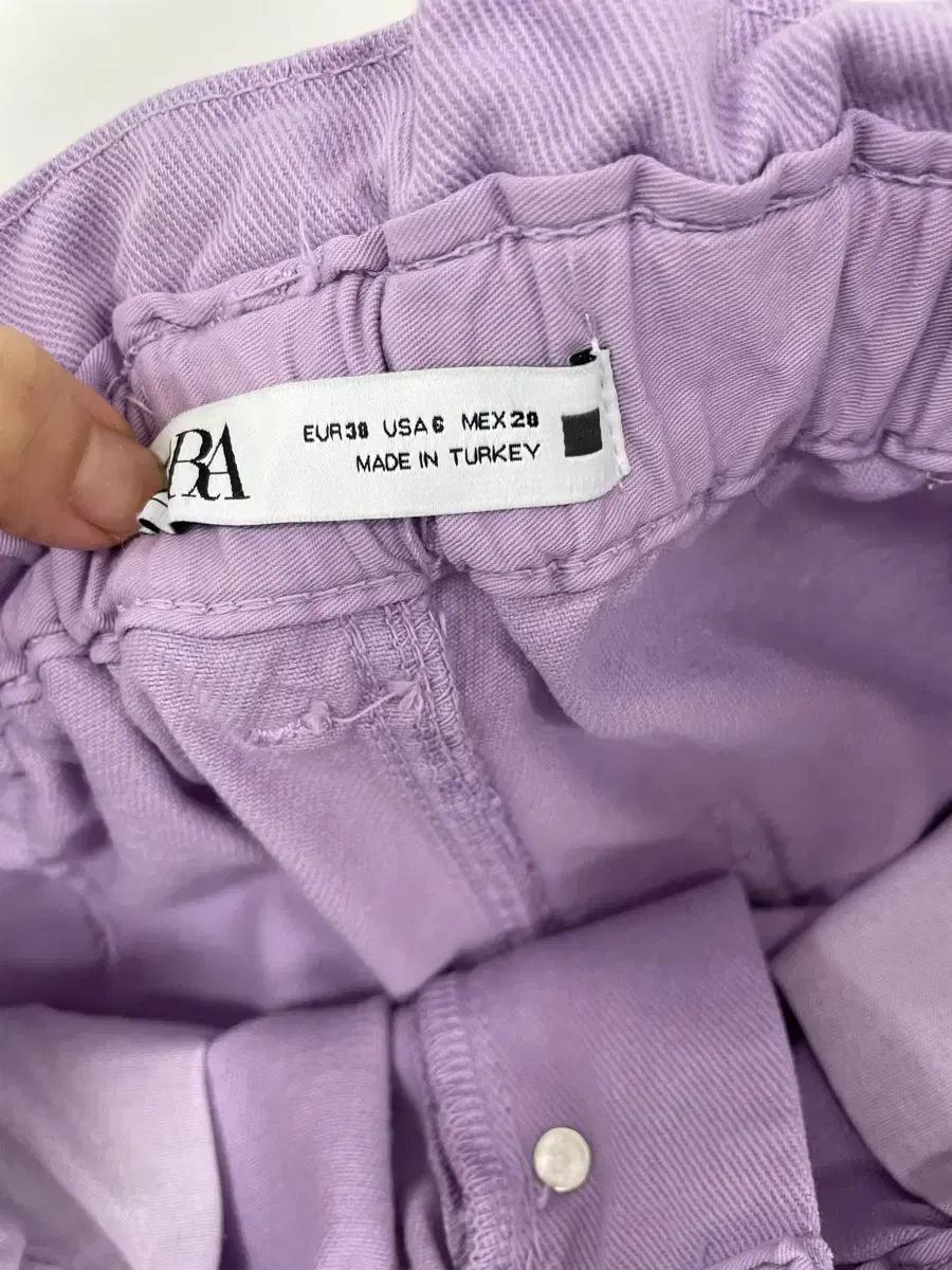 Zara 26사이즈 라벤더 벤딩 팬츠 4