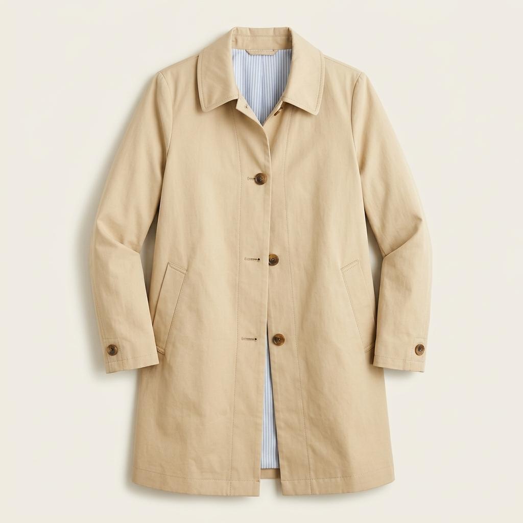 [무인양품] MUJI 코튼 혼방 트렌치 코트 베이지 1