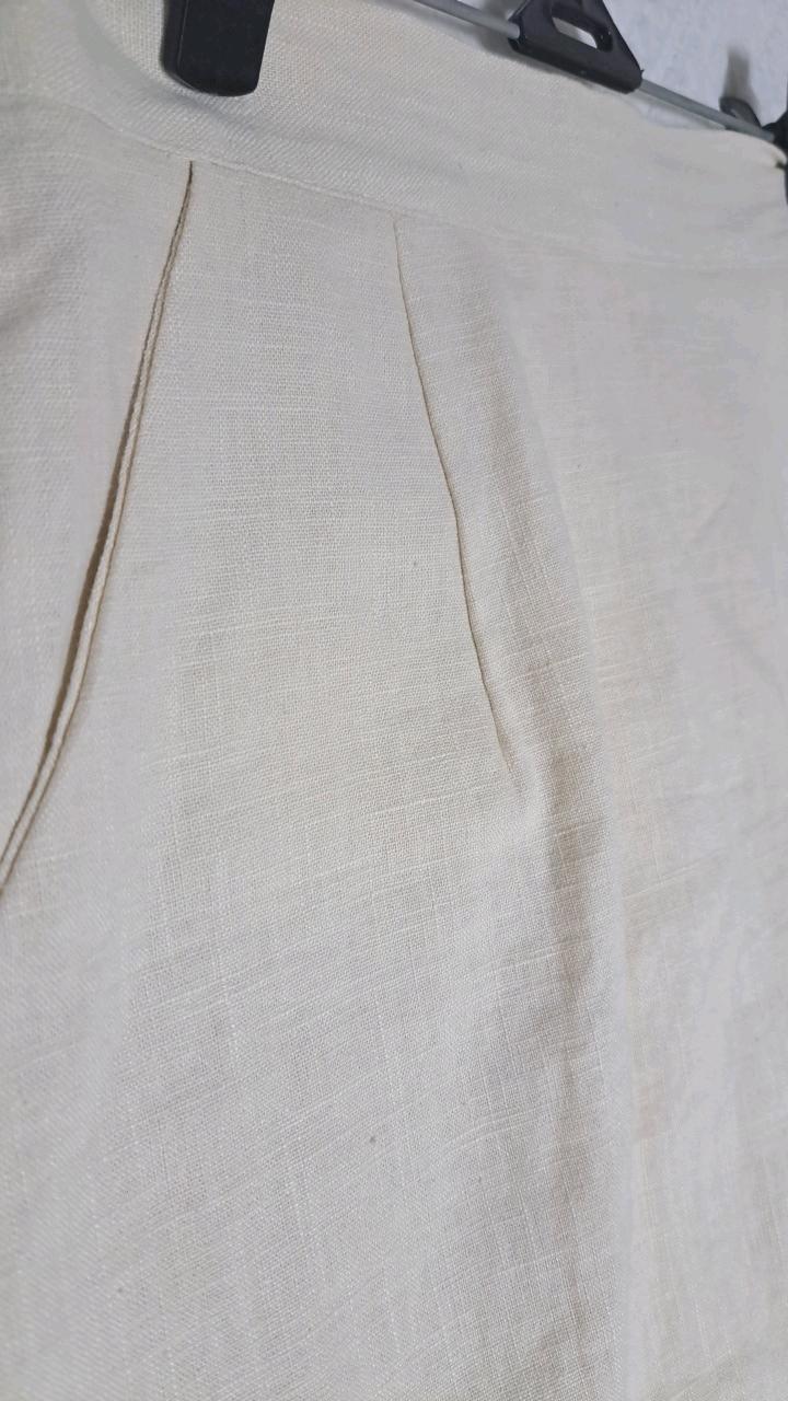 머머링 리넨 슬릿 롱 스커트 아이보리 5