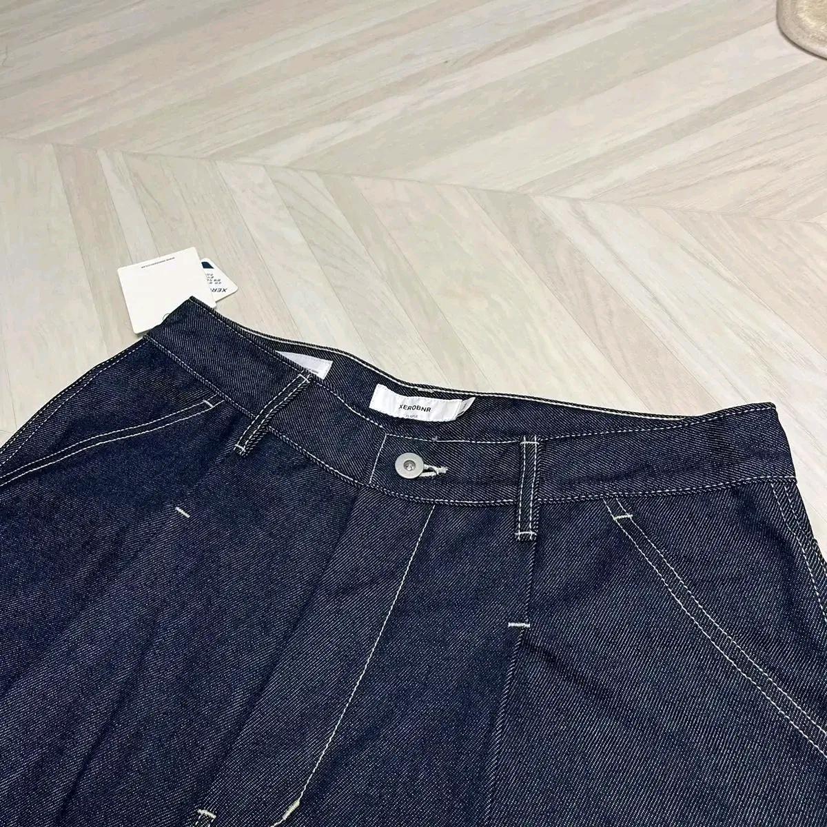 (새상품)xero 제로 원턱 생지데님 인디고컬러 XL 8