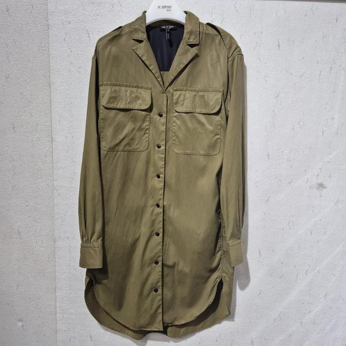 랙앤본 rag&bone 뉴욕 셔츠 원피스 카키 2