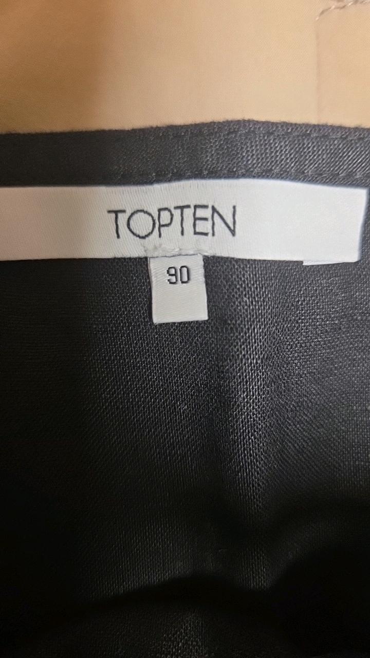 탑텐 리넨 블렌드 민소매 버튼 롱 원피스 4