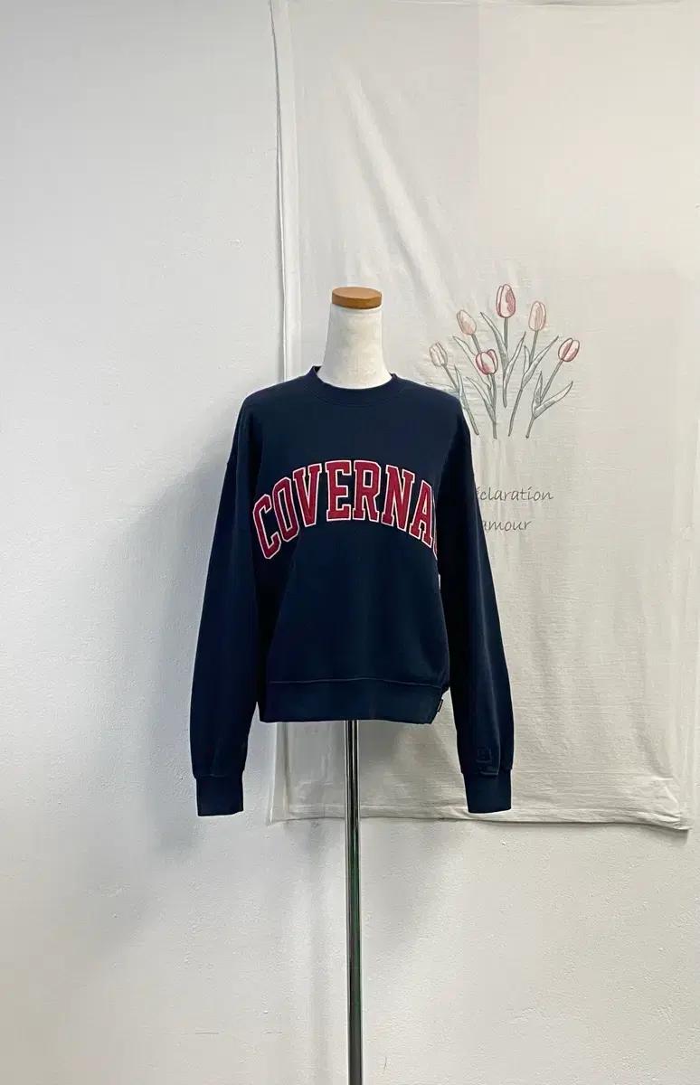 커버낫 로고 맨투맨 네이비 2