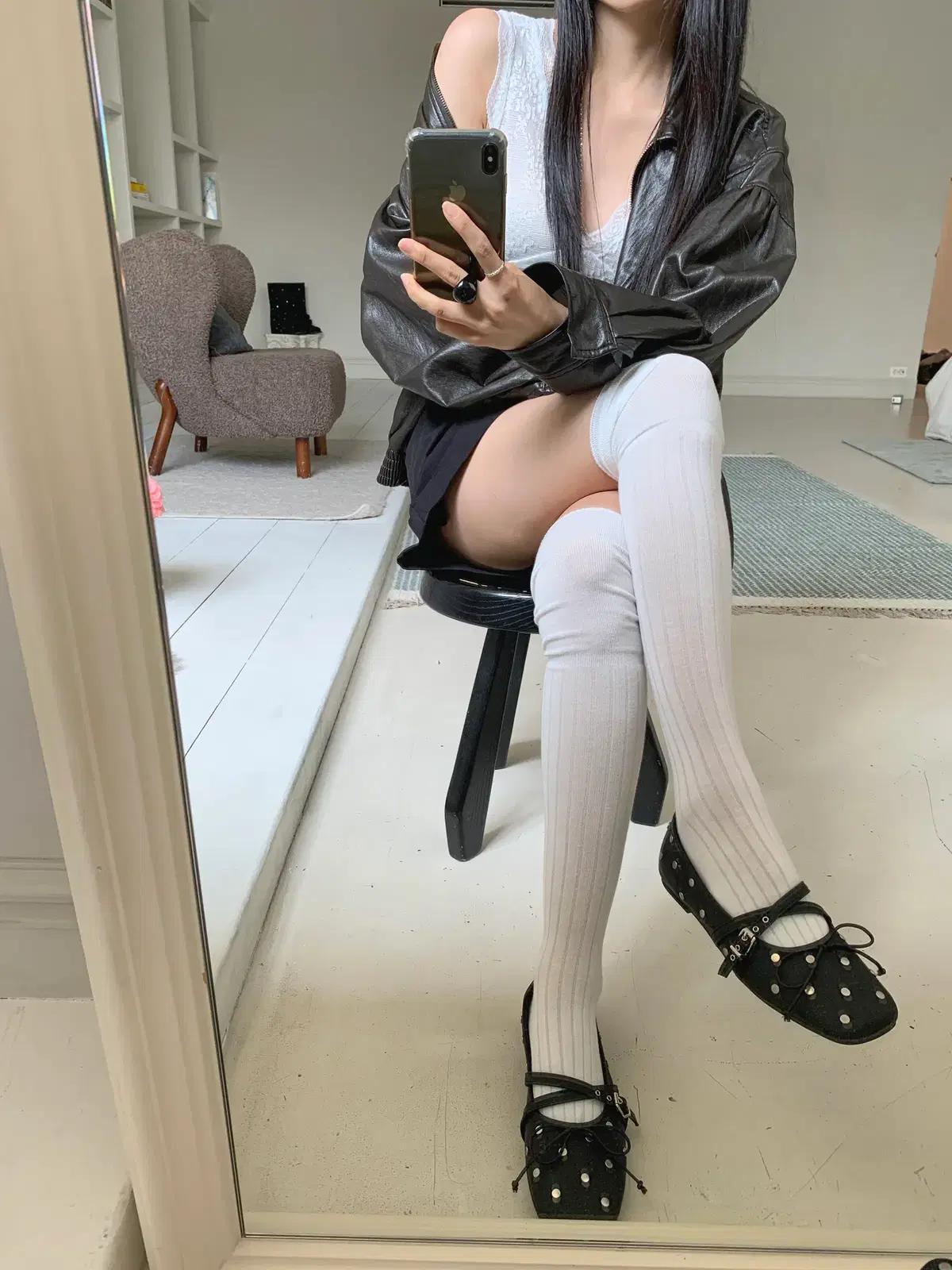 @9597 스터드 발레리나플랫, 메리제인 리본플랫 225 블랙-새상품 9